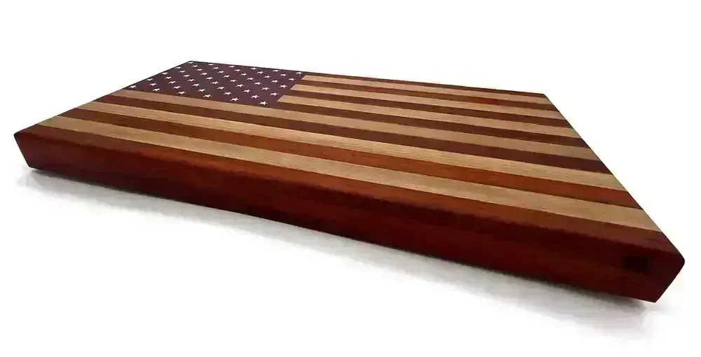 Dřevěné prkénko USA vlajka